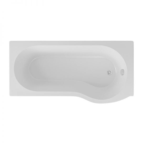 Eastbrook Shannon P Shaped 1700 x 850 Right Hand Shower Bath