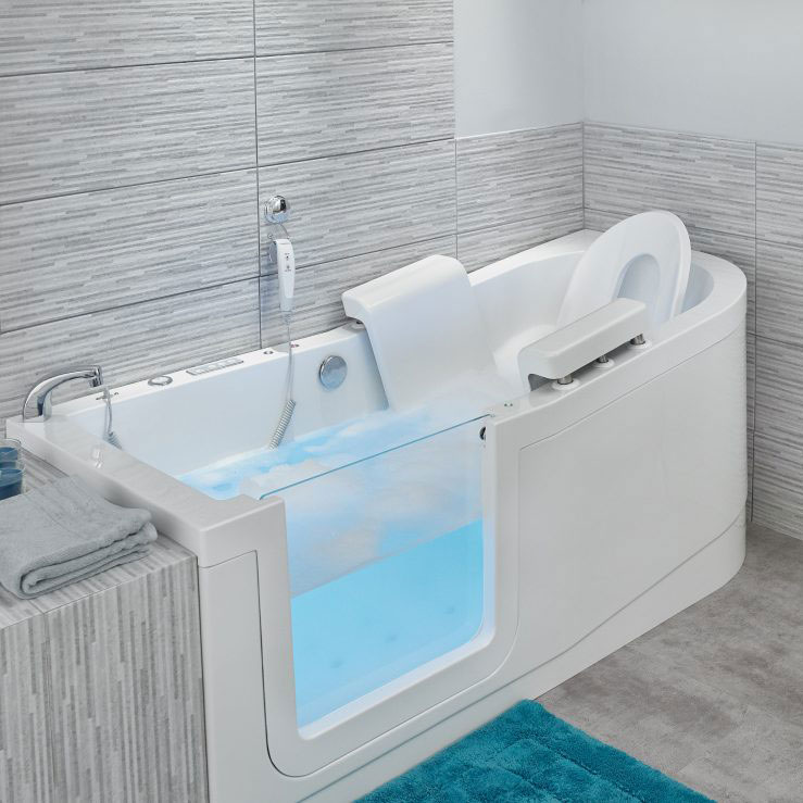 Easy Riser Corner 1700 Easy Access Walk In Shower Bath with Glass Door ...