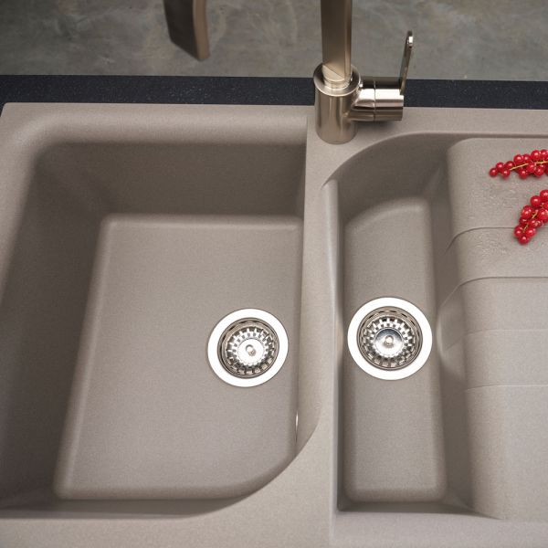 Reginox Ego 475 Titanium 1.5 Bowl Inset Granite Kitchen Sink 1000 x 500mm #2