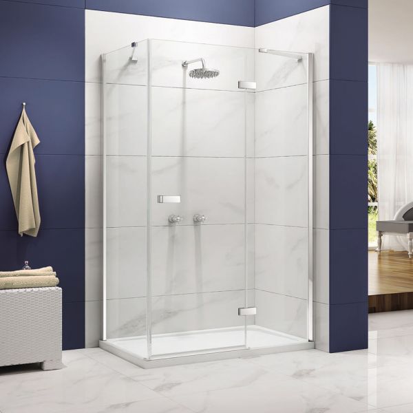 Merlyn Ionic Essence Frameless Hinged Shower Door with Inline Panel 1100 A0111JH #2