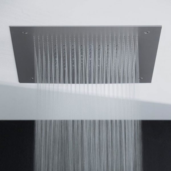 Crosswater Tranquil Brushed Stainless Steel Square Recessed Showerhead 380mm #3