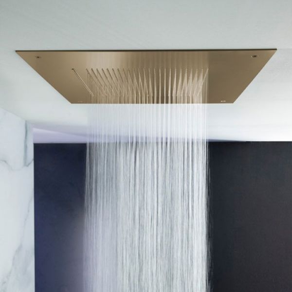 Crosswater Tranquil Brushed Brass Square Recessed Showerhead 500mm #2