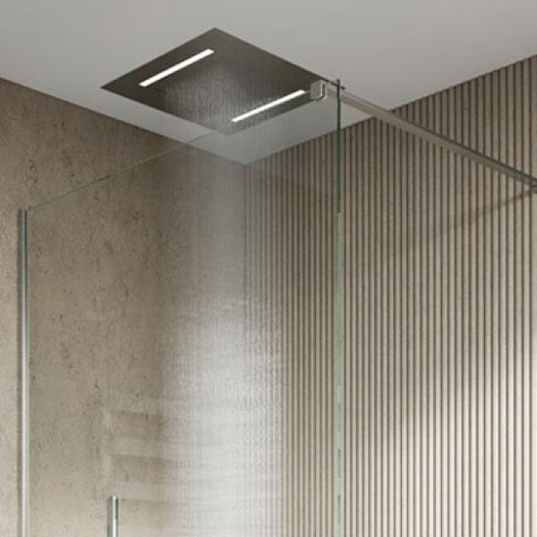 Crosswater Tranquil Polished Stainless Steel Square Recessed