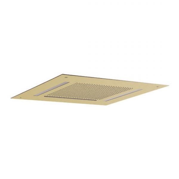 Crosswater Tranquil Brushed Brass Square Recessed Chromotherapy Showerhead 500mm #2