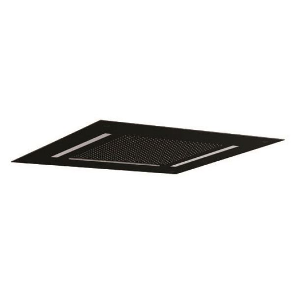 Crosswater Tranquil Matt Black Square Recessed Chromotherapy Showerhead 500mm #2