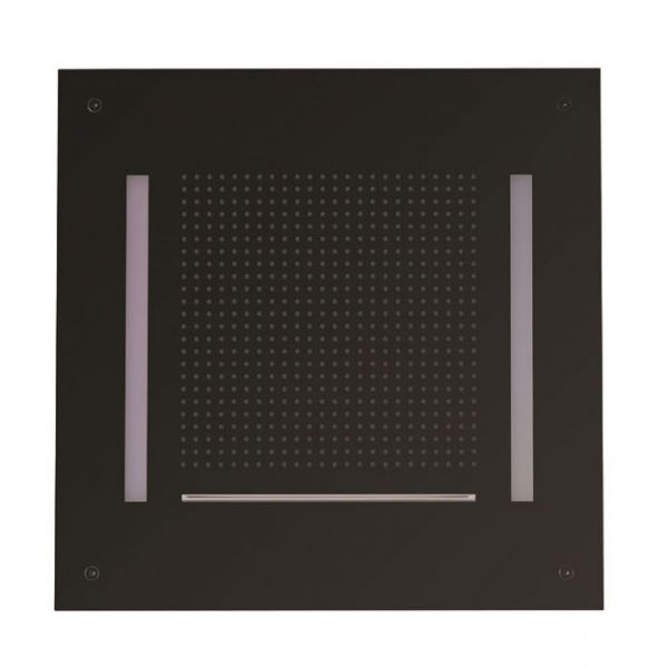 Crosswater Tranquil Matt Black Square Recessed Chromotherapy Showerhead 500mm