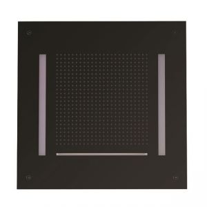 Crosswater Tranquil Matt Black Square Recessed Chromotherapy Showerhead 500mm