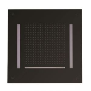 Crosswater Tranquil Matt Black Square Recessed Chromotherapy Showerhead 500mm