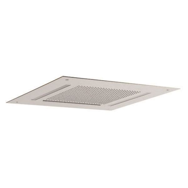 Crosswater Tranquil Brushed Stainless Steel Square Recessed Chromotherapy Showerhead 500mm #2