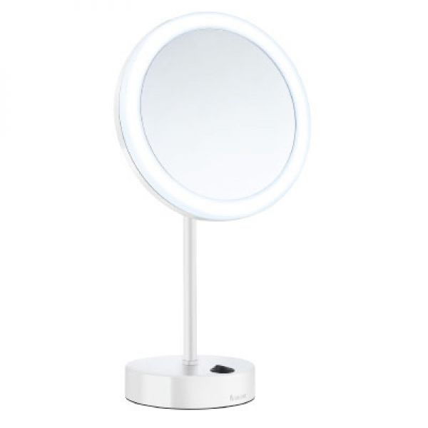 Smedbo Outline White Freestanding LED Cosmetic Mirror FK484EWP