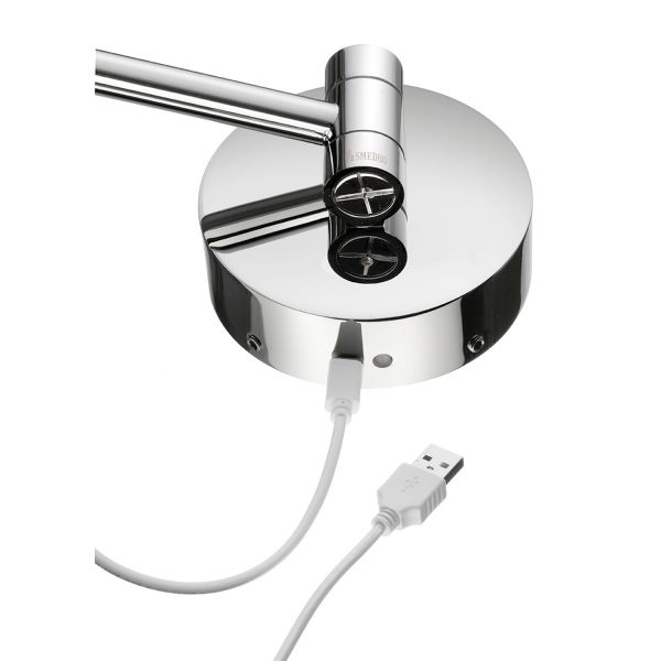 Smedbo Outline Chrome Wall Mounted Extendable LED Cosmetic Mirror FK487EP #3