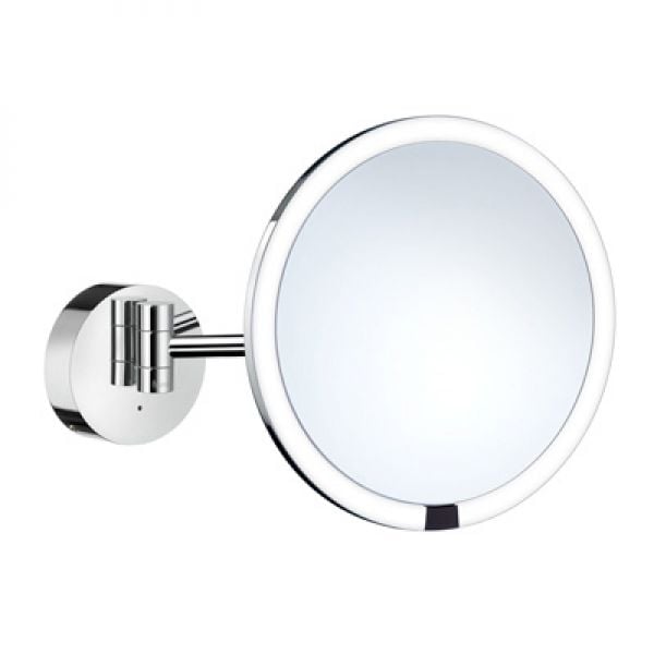 Smedbo Outline Chrome Wall Mounted Extendable LED Cosmetic Mirror FK487H