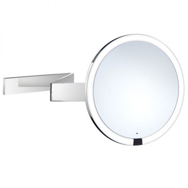 Smedbo Outline Chrome Wall Mounted Extendable LED Cosmetic Mirror FK491EP