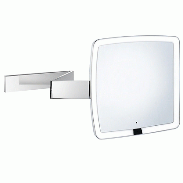 Smedbo Outline Chrome Wall Mounted Extendable LED Cosmetic Mirror FK492EP