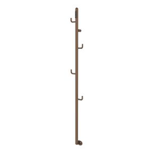JTP Flo Brushed Bronze 1661mm Designer Electric Towel Rail with Hooks