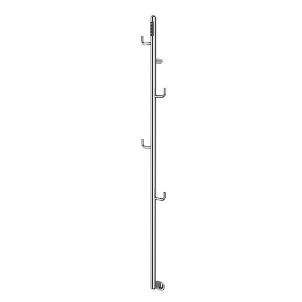 JTP Flo Chrome 1661mm Designer Electric Towel Rail with Hooks