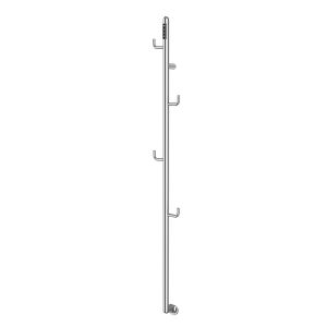 JTP Flo Stainless Steel 1661mm Designer Electric Towel Rail with Hooks