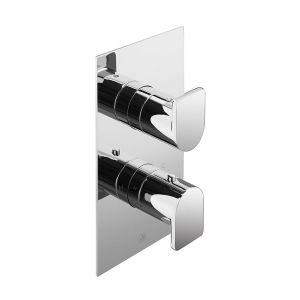 JTP Form Chrome Two Outlet Thermostatic Shower Valve