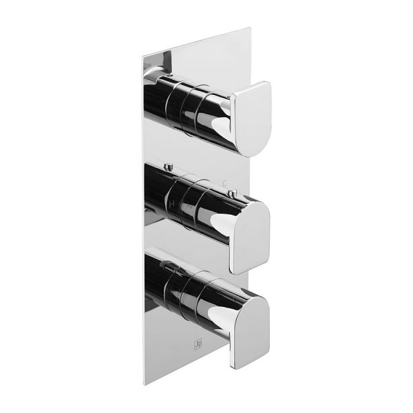 JTP Form Chrome Three Outlet Thermostatic Shower Valve
