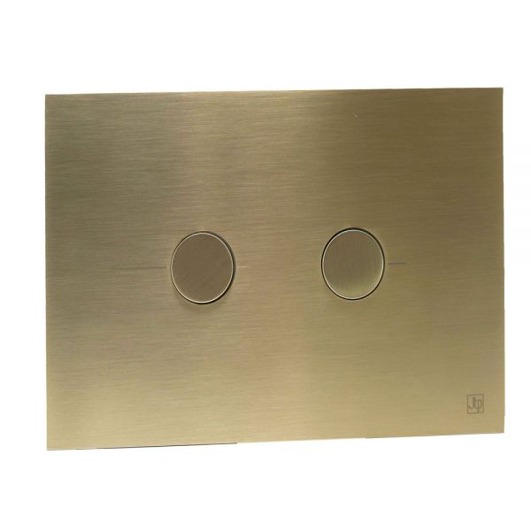 JTP Brushed Brass Dual Flush Plate