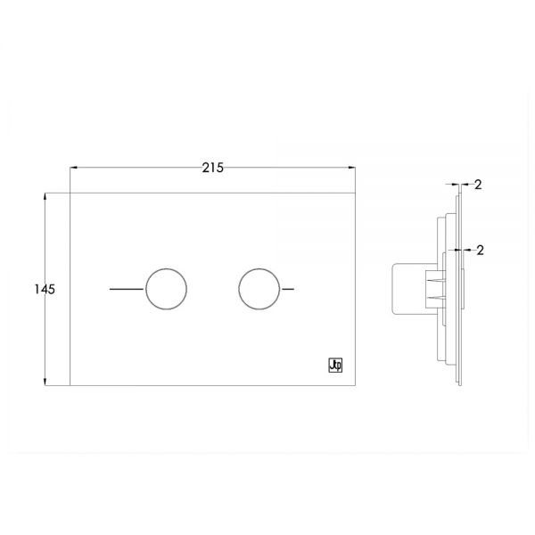 JTP Brushed Bronze Dual Flush Plate #2