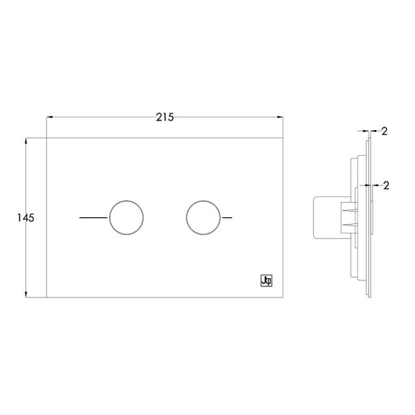 JTP Matt White Dual Flush Plate #3