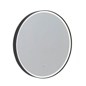 Roper Rhodes Frame Black 600mm Illuminated Circular Bathroom Mirror