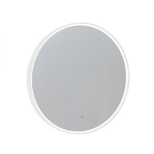 Roper Rhodes Frame Gloss White 800mm Illuminated Circular Bathroom Mirror