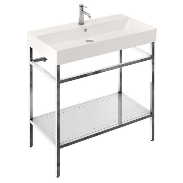 Britton Shoreditch Frame 700mm Basin and Stainless Steel Wash Stand