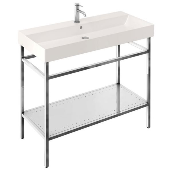 Britton Shoreditch Frame 1000mm Basin and Stainless Steel Wash Stand