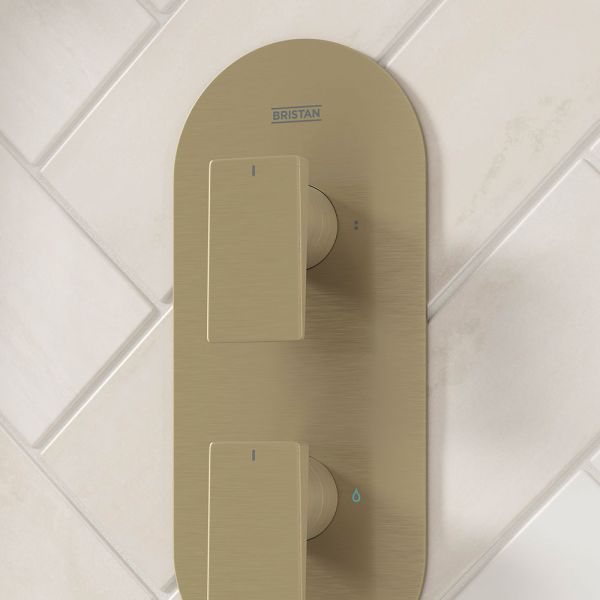 Bristan Frammento Brushed Brass Two Outlet Shower Pack #5