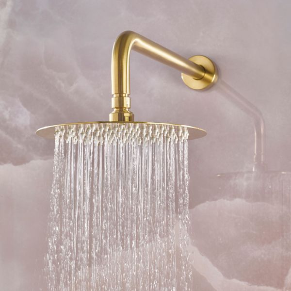 Bristan Frammento Brushed Brass 2 Outlet Shower Pack with Overhead Shower and Handset #5