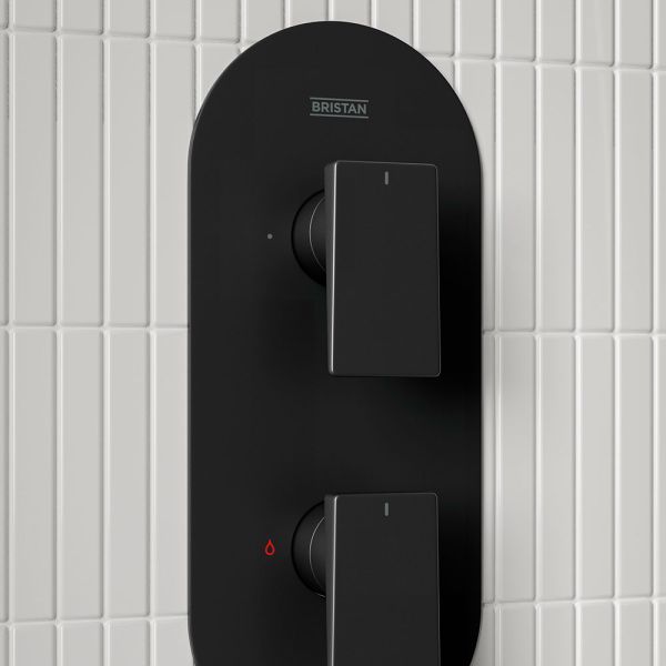 Bristan Frammento Matt Black 2 Outlet Shower Pack with Overhead Shower and Handset #6