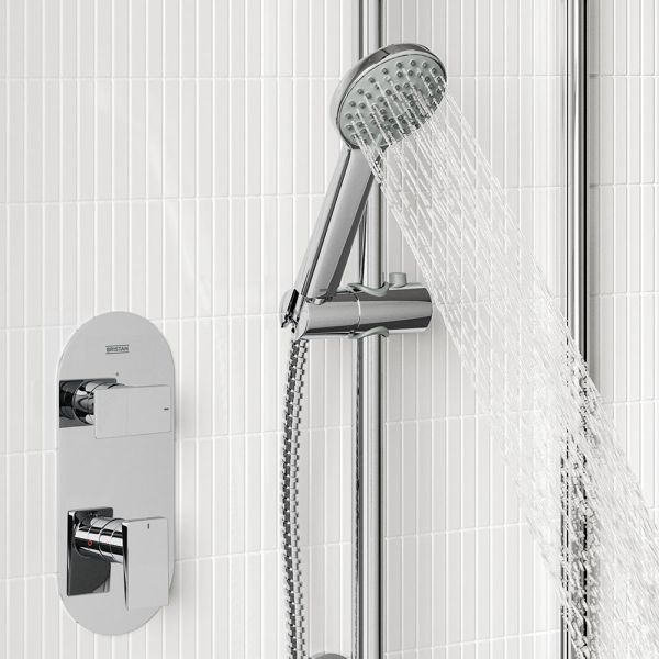 Bristan Frammento Chrome 2 Outlet Shower Pack with Overhead Shower and Riser Rail Kit #3