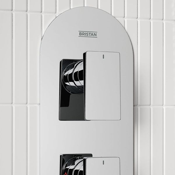 Bristan Frammento Chrome 2 Outlet Shower Pack with Overhead Shower and Riser Rail Kit #4