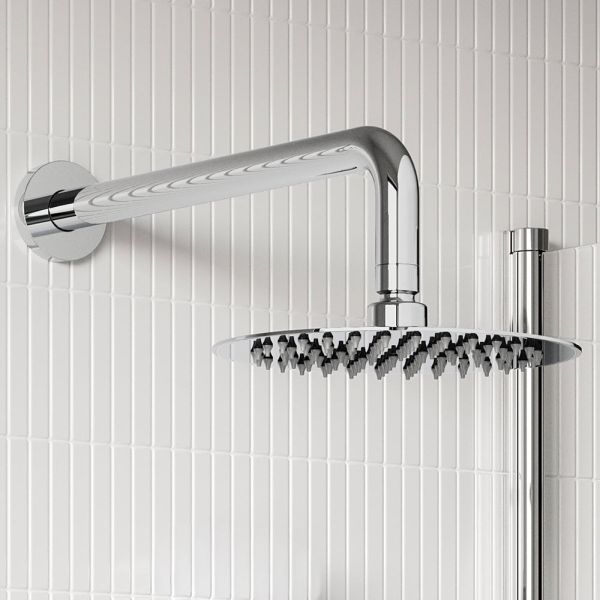 Bristan Frammento Chrome 2 Outlet Shower Pack with Overhead Shower and Riser Rail Kit #5