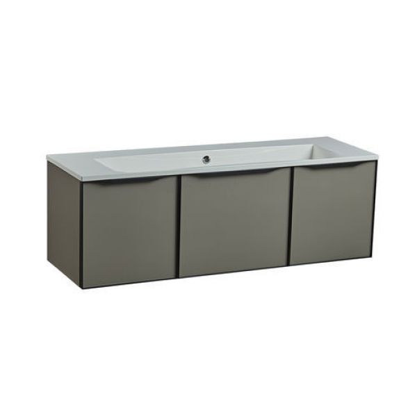 Roper Rhodes Frame 1200 Matt Light Clay Wall Hung Unit and Isocast Basin