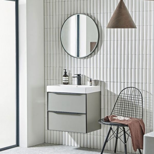 Roper Rhodes Frame 600 Derwent Blue Wall Hung Unit and Ceramic Basin #2
