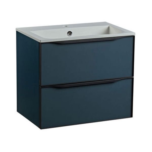 Roper Rhodes Frame 600 Derwent Blue Wall Hung Unit and Isocast Basin