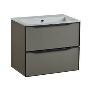 Roper Rhodes Frame 600 Matt Light Clay Wall Hung Unit and Ceramic Basin