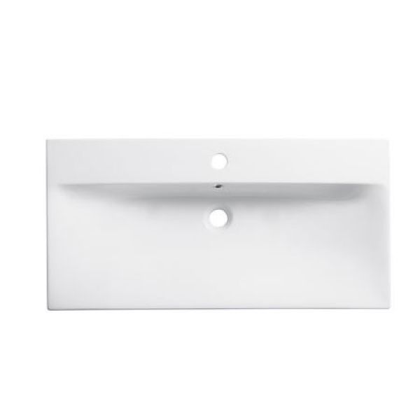 Roper Rhodes Frame 800 White Gloss Wall Hung Unit and Ceramic Basin #5