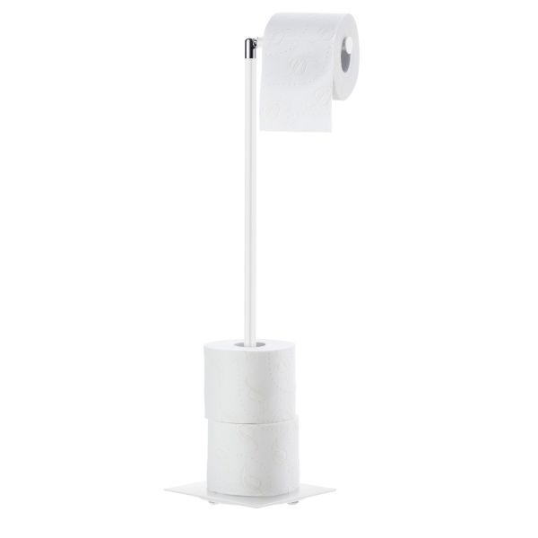 Smedbo Outline Lite White Free Standing Toilet Roll Holder FX636 #2
