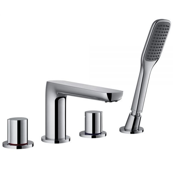 Flova Allore Chrome 4 Hole Bath Shower Mixer Tap