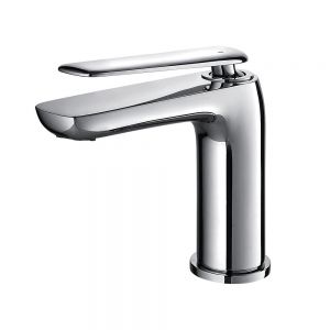 Flova Allore Chrome Mono Basin Mixer Tap with Clicker Waste