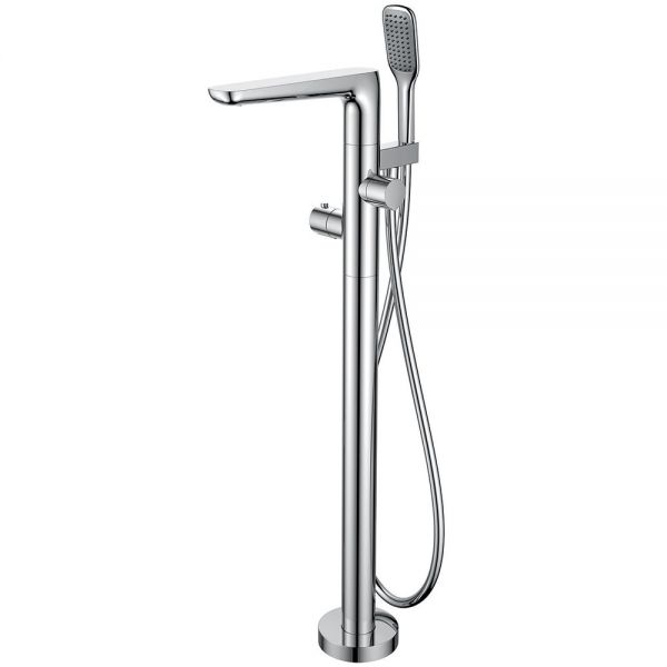 Flova Allore Chrome Floor Standing Bath Shower Mixer Tap