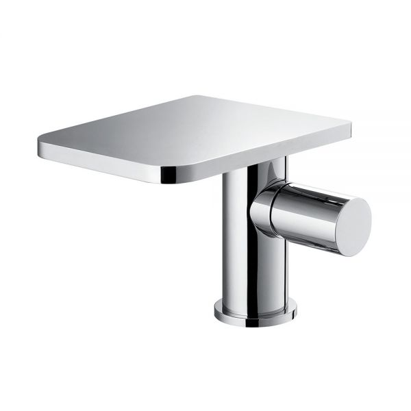 Flova Annecy Chrome Mono Basin Mixer Tap with Clicker Waste