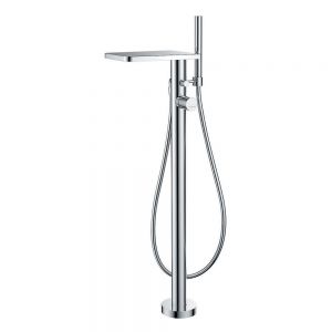 Flova Spring Chrome Floor Standing Bath Shower Mixer Tap