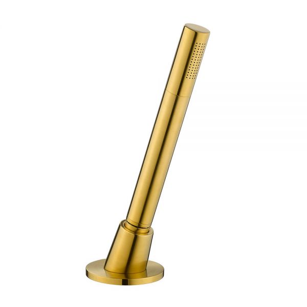 Flova Levo Brushed Gold Deck Mounted Pull Out Shower Set