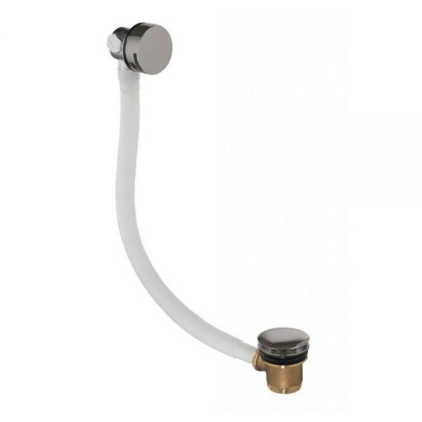 Flova Brushed Nickel Overflow Bath Filler with Click Clack Waste