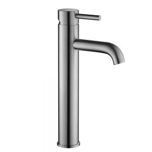 Flova Levo Brushed Nickel Tall Mono Basin Mixer Tap